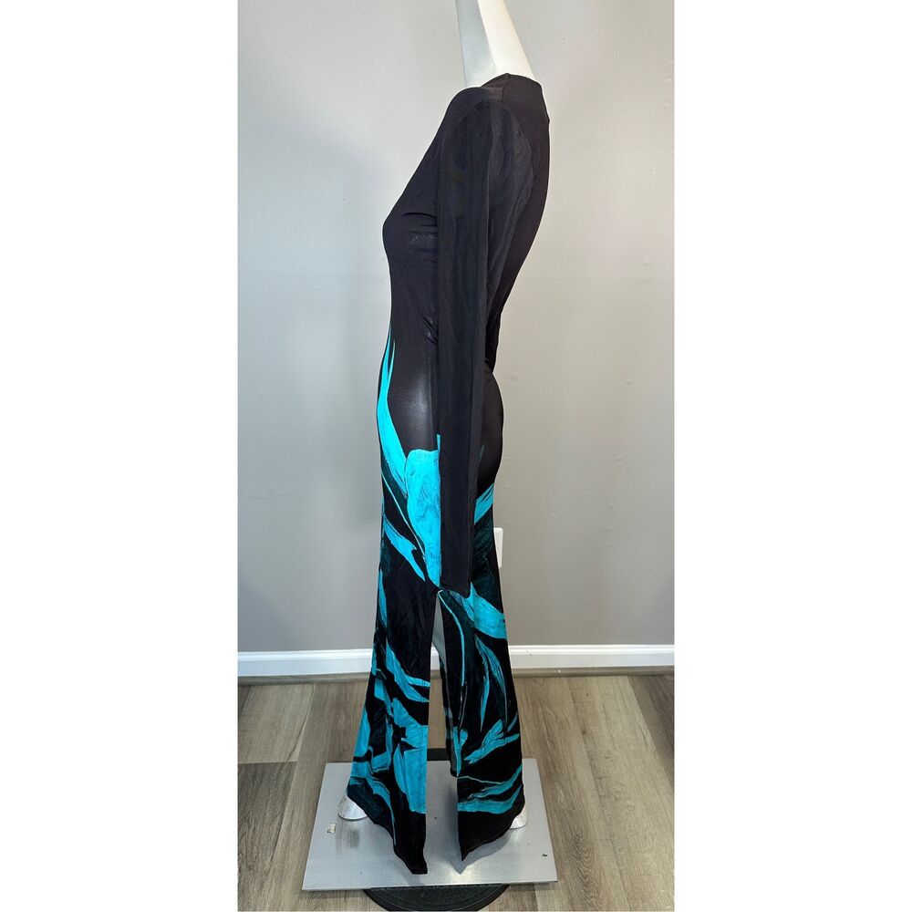 NWT Louisa Ballou Long Helios V-Neck Sheer Maxi Dress Sz Small $790 - Picture 7 of 11